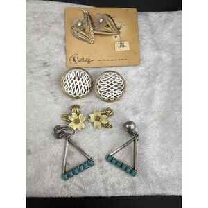 Vintage Clip On Earrings Lot MCM